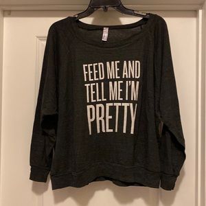 Thin knit sweatshirt dark grey/black